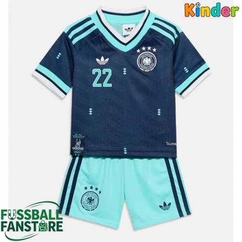 Deutschland David Raum #22 Replik Auswärtstrikot Kinder WM 2026 Kurzarm (+ Kurze Hosen)